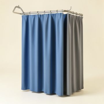 Ships Wheel Stall Shower Curtain Single + Hooks (synthetic illustration; no displayed measurements)
