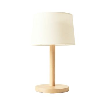 Maple Crossing Table Lamp With A Plain Fabric Shade - Ivory