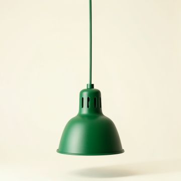 Hazel Crossing Pendant Light Suspended From One Plain Cable - Green (synthetic illustration; no displayed measurements)