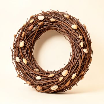 Preserved Natural Twig 18 '' Shell Wreath (synthetic illustration; no displayed measurements)
