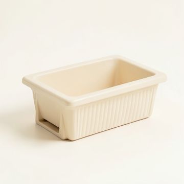 Rowan Bluff Empty Railing Planter With Integral Brackets - Cream (synthetic illustration; no displayed measurements)