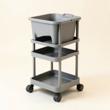 3 Tier Slim Rolling Multi Purpose Utility Laundry Cart (synthetic illustration; no displayed measurements)