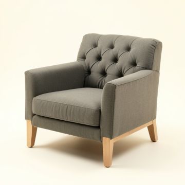 Melrose 30 '' Wide Tufted Polyester Armchair (synthetic illustration; no displayed measurements)