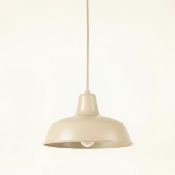 Vale Brook Pendant Light Suspended From One Plain Cable - Beige (synthetic illustration; no displayed measurements)