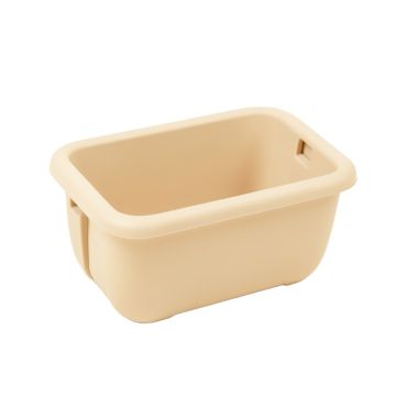 Clay Crossing Empty Railing Planter With Integral Brackets - Beige
