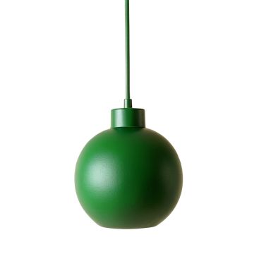 Shore Dale Pendant Light Suspended From One Plain Cable - Green