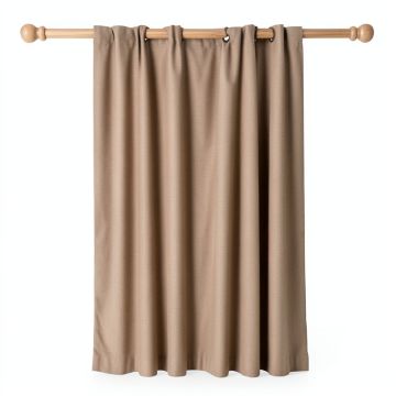Beaded Door Solid Wood Tab Top Single Curtain Panel (synthetic illustration; no displayed measurements)