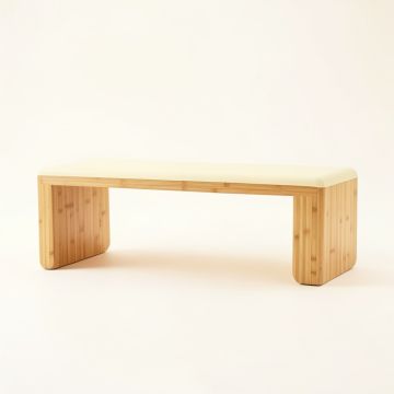 Slate Bluff Indoor Bench - Cream (synthetic illustration; no displayed measurements)