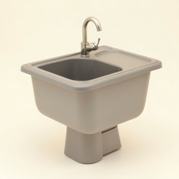Ludington Apron Front Kitchen Sink With Accessories (synthetic illustration; no displayed measurements)