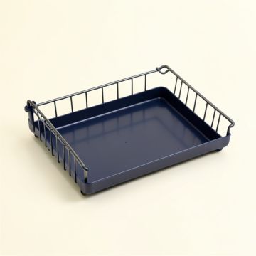 Sage Canyon Empty Under-Desk Cable Tray - Navy (synthetic illustration; no displayed measurements)