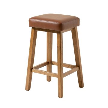 Beechwood Skirted Upholstered Seat Bar & Counter Stool