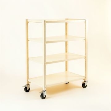 Sage Brook Empty Rolling Workshop Cart - Ivory (synthetic illustration; no displayed measurements)