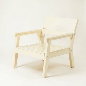 Olive Branch Outdoor Lounge Chair - Cream (synthetic illustration; no displayed measurements)