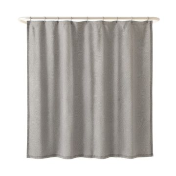Linden Crest Shower Curtain Hanging Flat From A Plain Rod - Gray (synthetic illustration; no displayed measurements)
