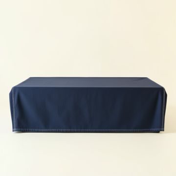 Shore Bridge Flat Bed Sheet - Navy (synthetic illustration; no displayed measurements)