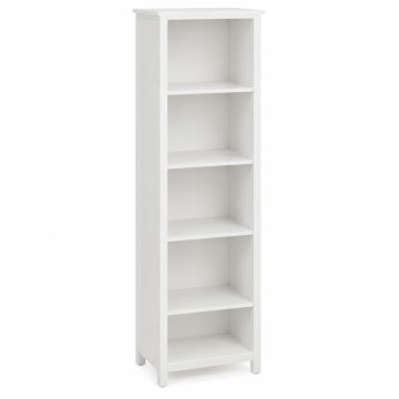 Oak Dale Narrow Cubby Tower - White