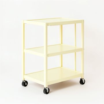 Ash Dell Empty Rolling Workshop Cart - Ivory (synthetic illustration; no displayed measurements)