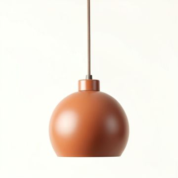 Meadow Brook Pendant Light Suspended From One Plain Cable - Terracotta (synthetic illustration; no displayed measurements)