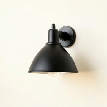 Linden Bend Wall Sconce Mounted On A Plain Wall - Black (synthetic illustration; no displayed measurements)