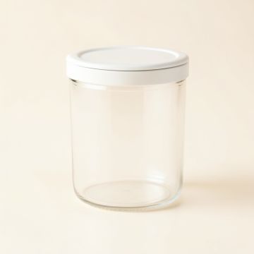 Elm Branch Storage Canister With Lid - White (synthetic illustration; no displayed measurements)