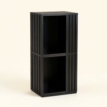 Oak Bridge Narrow Cubby Tower - Black (synthetic illustration; no displayed measurements)