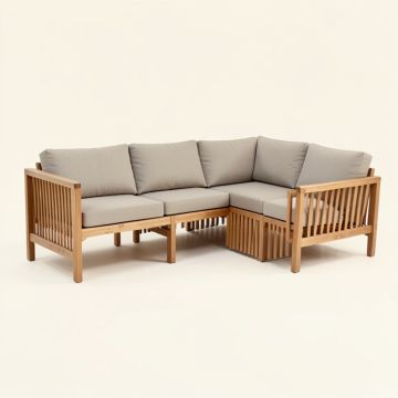 Farnam 5 Piece Teak Sofa Seating Group (synthetic illustration; no displayed measurements)