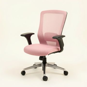 Office Chair ——Ergonomic Mesh Chair Computer Chair Home Executive Desk Chair Comfortable Reclining Swivel Chair And , Mid Back With Wheels For Teens/Adults ( Pink ) (synthetic illustration; no displayed measurements)