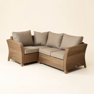 Catskill Outdoor Furniture 3 Piece Rattan Sofa Seating Group With Cushions (synthetic illustration; no displayed measurements)