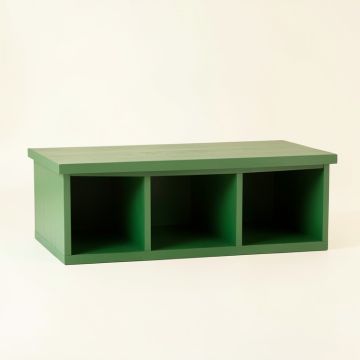 Cedar Branch Shoe Storage Bench - Green (synthetic illustration; no displayed measurements)