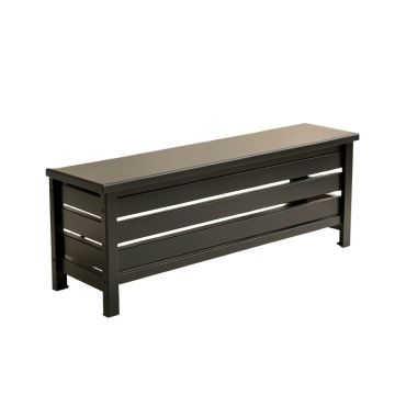 River Brook Narrow Outdoor Storage Bench - Black (synthetic illustration; no displayed measurements)