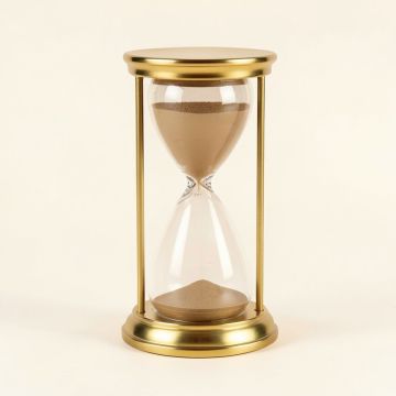 Kaylee Brass Glass Sand Timer Hourglass (synthetic illustration; no displayed measurements)