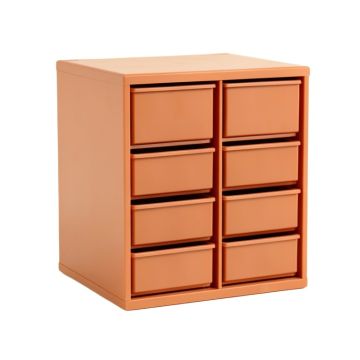 Maple Crest Small-Parts Storage Drawer Cabinet - Terracotta