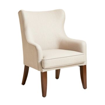 Revere Linen Upholstered Queen Anne Back Parsons Chair