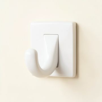 Moss Branch Wall-Mounted Robe Hook - White (synthetic illustration; no displayed measurements)