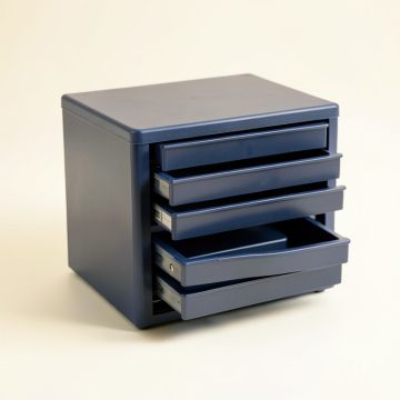 Spruce Arc Small-Parts Storage Drawer Cabinet - Navy (synthetic illustration; no displayed measurements)