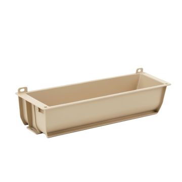 Birch Crossing Empty Railing Planter With Integral Brackets - Beige