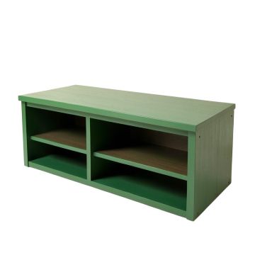 Meadow Bluff Shoe Storage Bench - Green