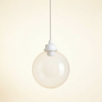 Hazel Canyon Pendant Light Suspended From One Plain Cable - White (synthetic illustration; no displayed measurements)