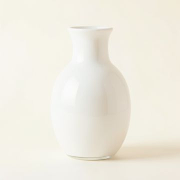 Olive Branch Empty Decorative Vase - White (synthetic illustration; no displayed measurements)