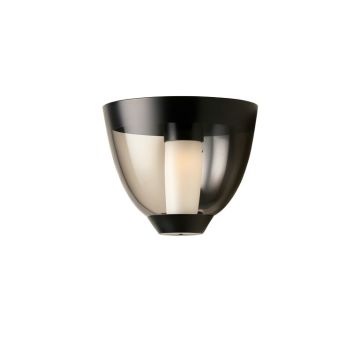 Hazel Bridge Wall Sconce Mounted On A Plain Wall - Black