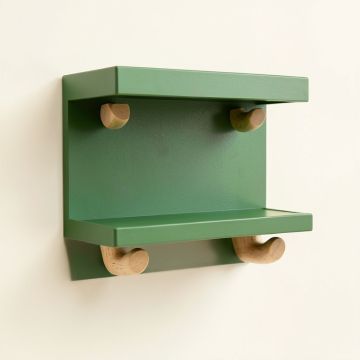 Field Bend Wall-Mounted Entryway Organizer Shelf - Green (synthetic illustration; no displayed measurements)
