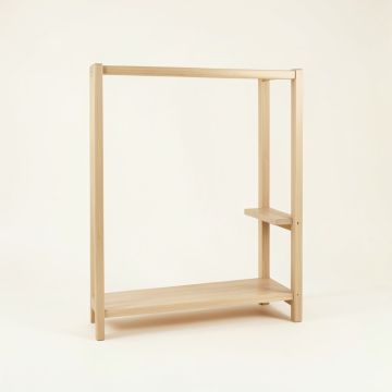 Laurel Bridge Empty Garment Rack - Beige (synthetic illustration; no displayed measurements)