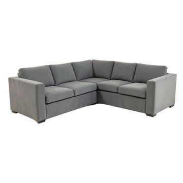 Prestia 112 '' Wide Velvet Reversible Modular Corner Sectional