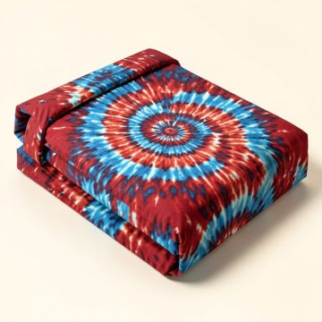 Tie Dye Spiritual Ikat With Hallucinatory Concentric Fractal Weird Creepy Reflection Duvet Cover Set (synthetic illustration; no displayed measurements)