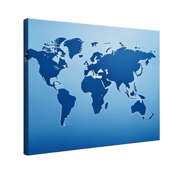 World Map - Wrapped Canvas Graphic Art Print