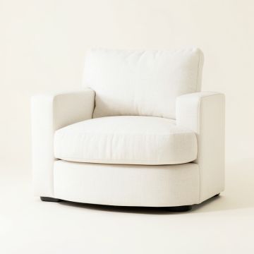 Briar Bend Upholstered Armchair - White (synthetic illustration; no displayed measurements)