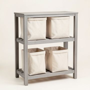 Lake Bluff Laundry Sorting Station With Plain Removable Bags - Gray (synthetic illustration; no displayed measurements)