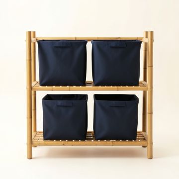 Reed Crest Laundry Sorting Station With Plain Removable Bags - Navy (synthetic illustration; no displayed measurements)