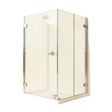 Elan 64 '' W X 74 '' H Single Sliding Frameless Shower Door With Rollerdisk™ Technology
