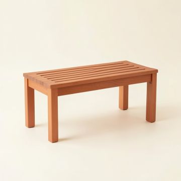 Reed Dell Indoor Bench - Terracotta (synthetic illustration; no displayed measurements)